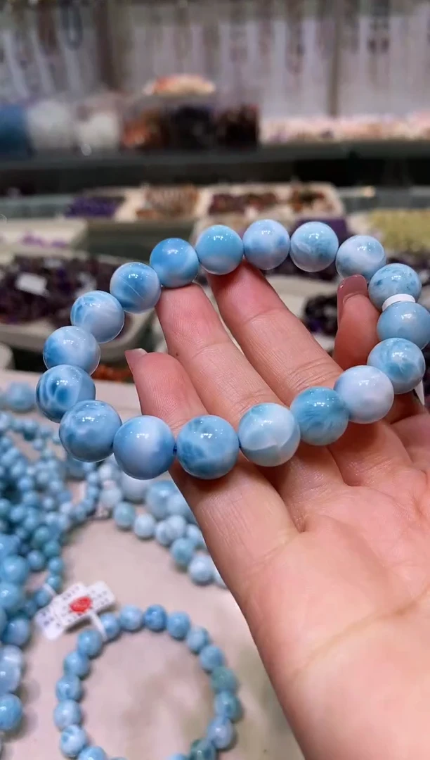 未镶嵌针钠钙石（海纹石）手链多样性发其一11.5+