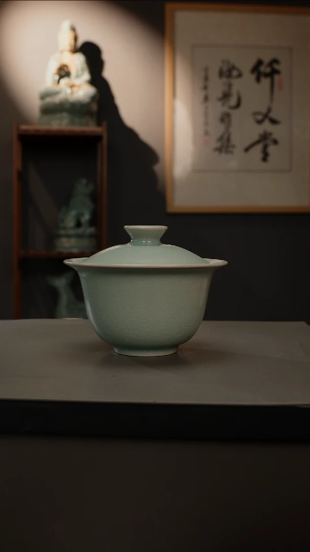 【闪购商品】杯原产地原矿元宝三才盖碗