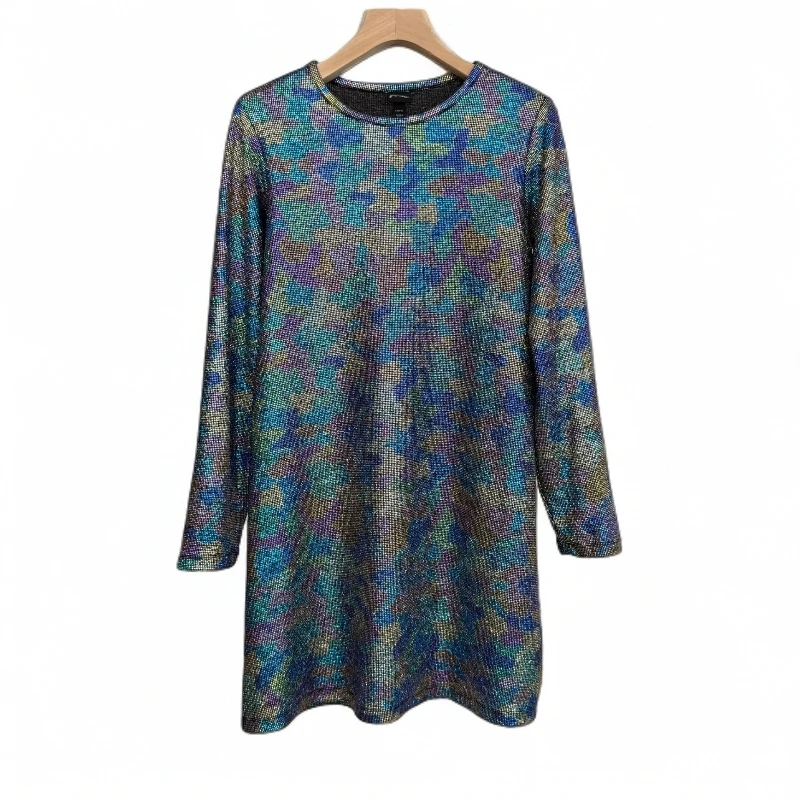 135大童亮晶晶圆领长袖连衣裙