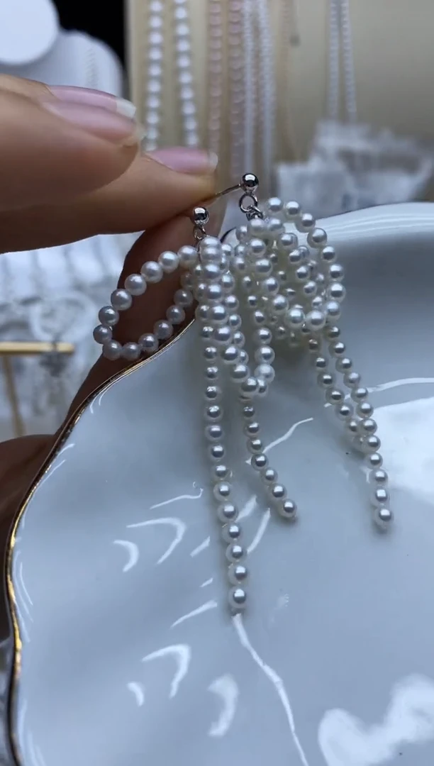 未镶嵌耳饰淡水珍珠耳环多样性发其一