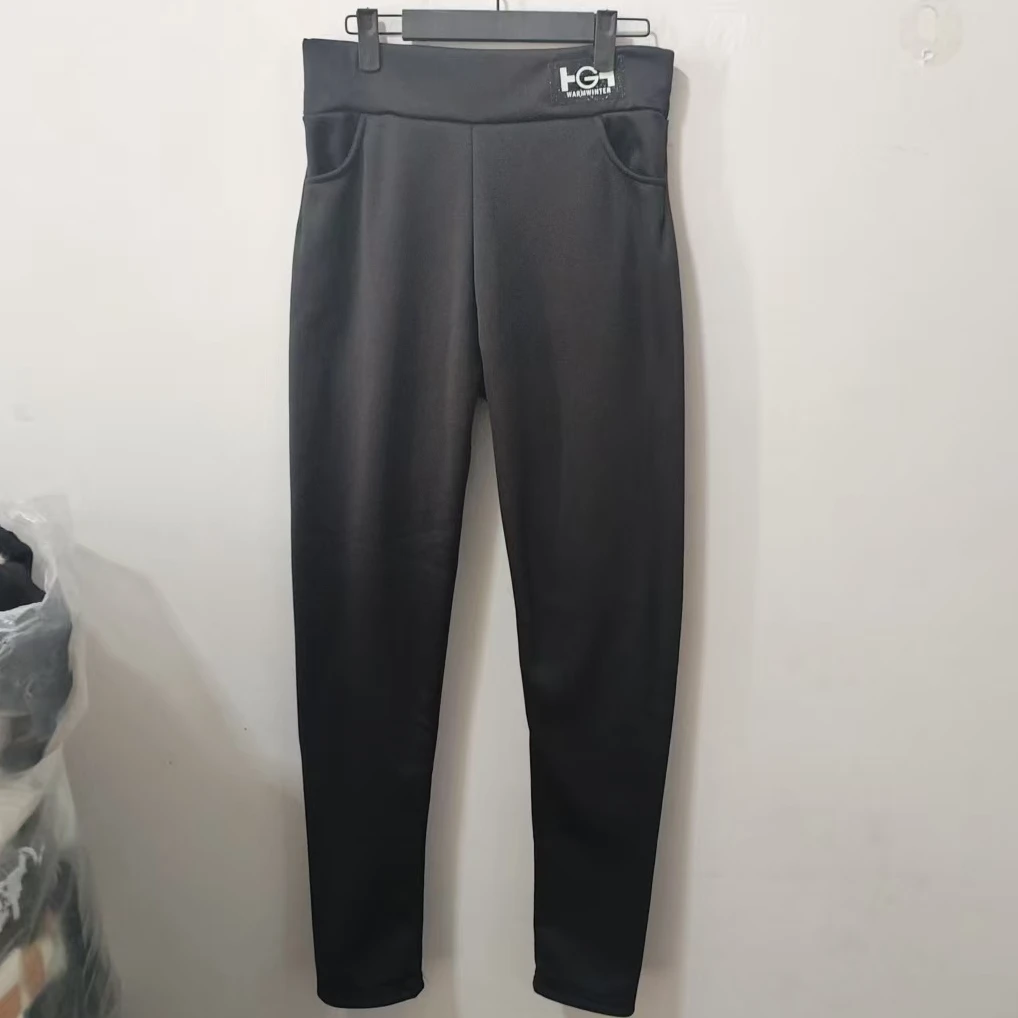 女士百搭加绒修身铅笔裤