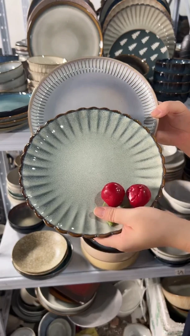 陶瓷外贸尾货微瑕满20包邮X2 小盘组合