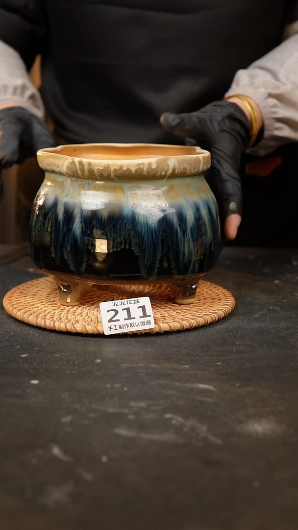 【闪购商品】瓷片景德镇陶瓷花盆