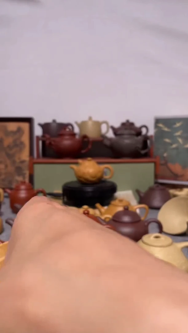 茶壶紫砂铁**河分次闪 宝山黄金段竹节杯