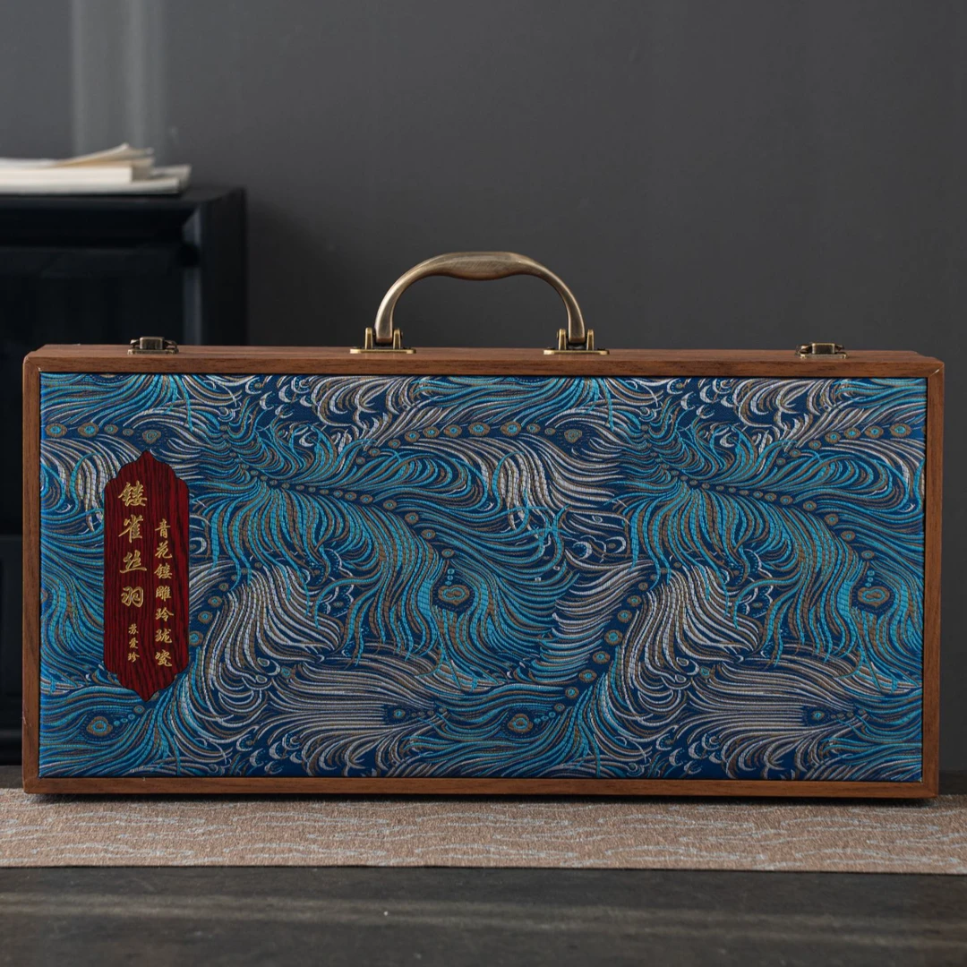 羊脂玉瓷创意镂空孔雀凤鸣茶壶悬停茶盖碗精美茶具伴手礼FC735