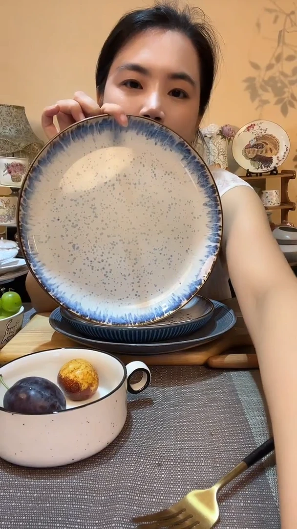 瓷片10.5英寸深盘 微瑕介意勿拍