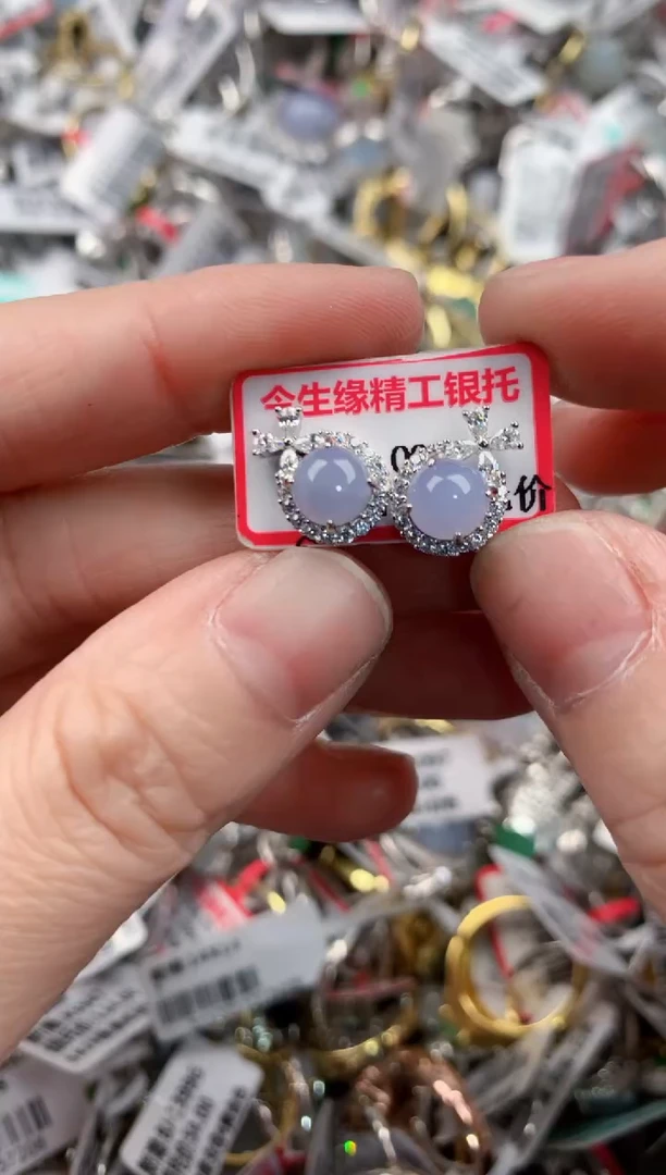 银S925镶嵌戒指翡翠14             6
