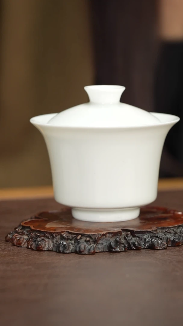 小九专属白胎马蹄盖碗