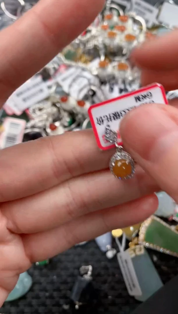 银S925镶嵌戒指翡翠1212---1