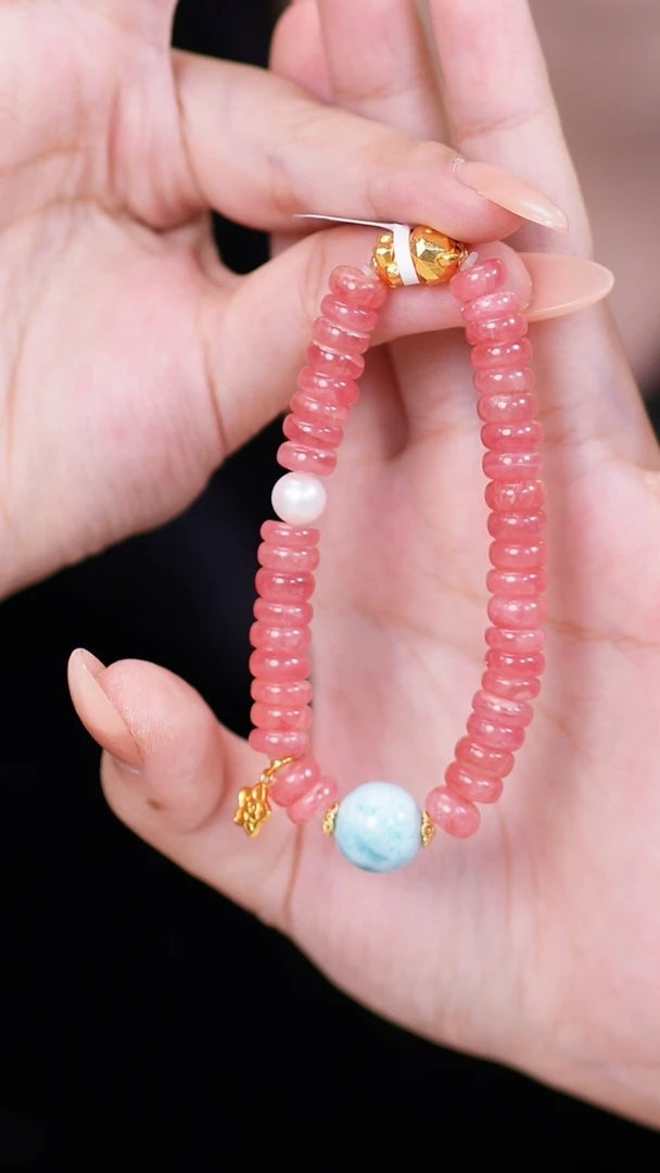 【闪购商品】菱锰矿（红纹石）手链未镶嵌RJ2576手链