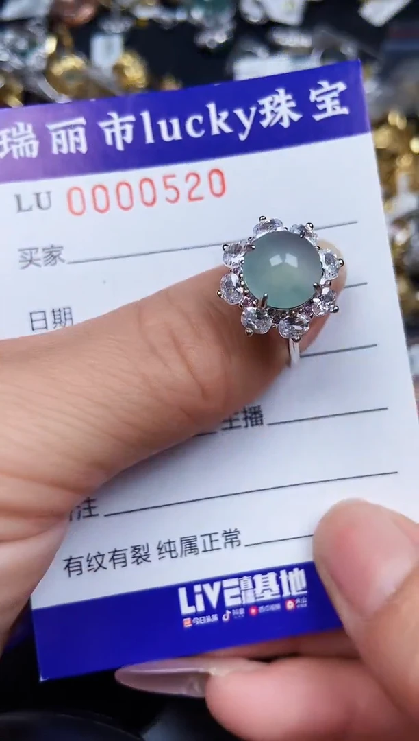 翡翠银S925镶嵌颈饰0520