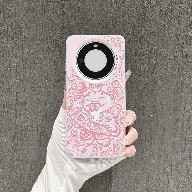 公主发财适用华为Mate60手机壳mate60磨砂mate60pro防摔彩银新款