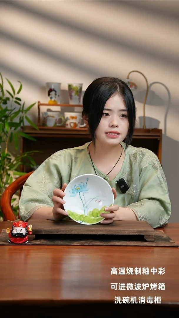 景德镇手绘釉中彩（食品级）小胖碗