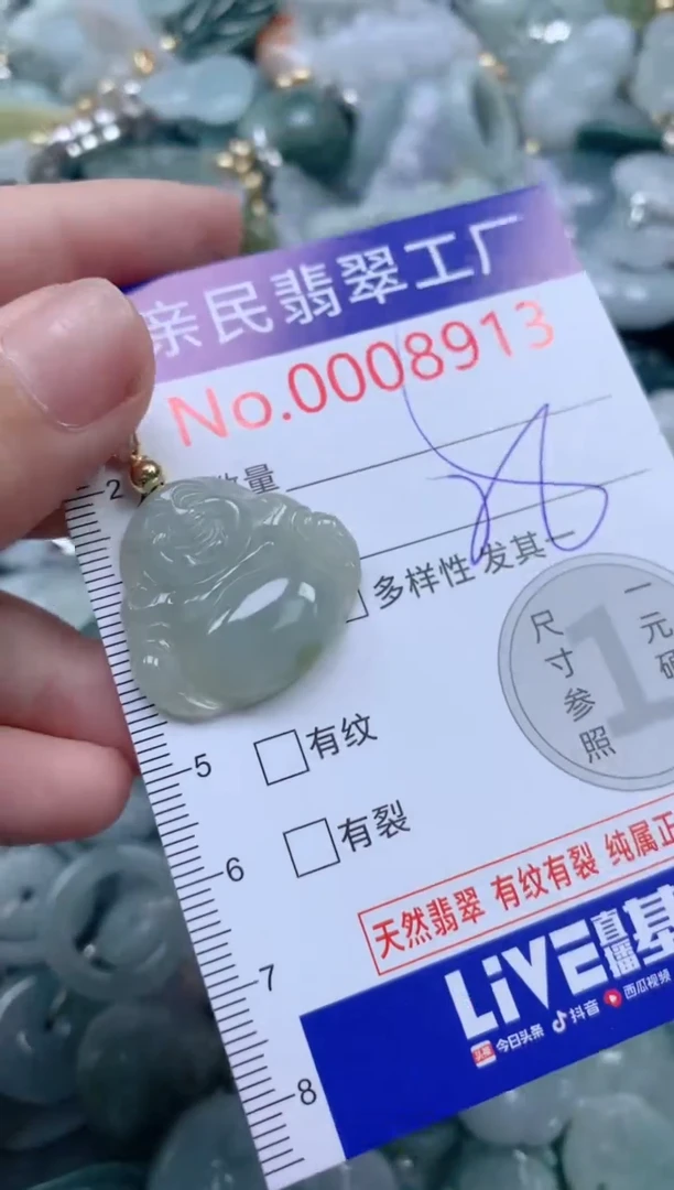 翡翠未镶嵌颈饰8913