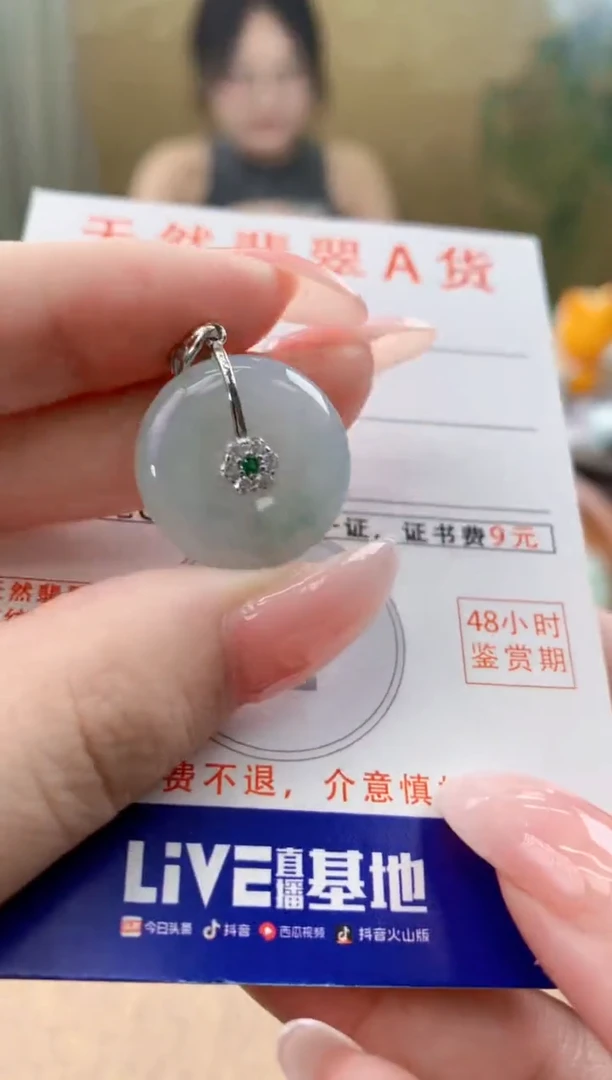 颈饰未镶嵌翡翠天然A货翡翠挂件