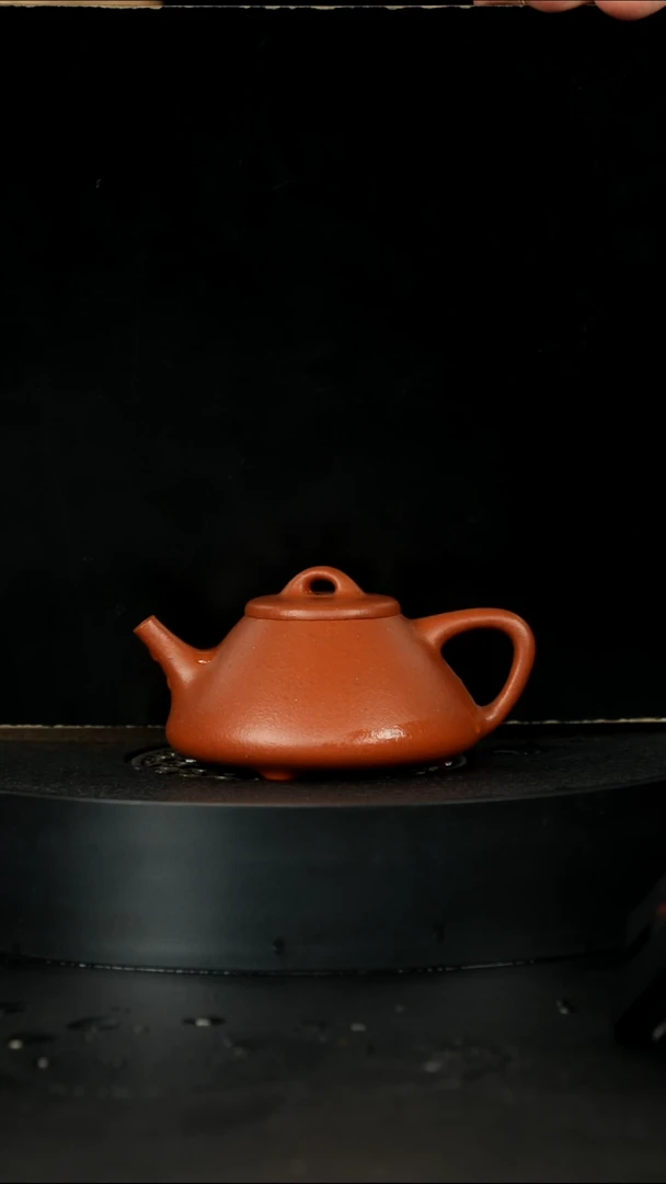 【闪购商品】紫砂茶壶黄龙山红皮龙子冶石瓢150cc