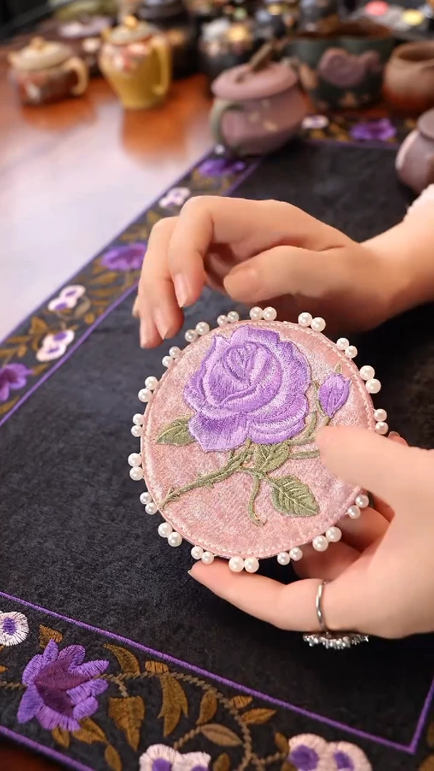 紫色杯垫宜兴紫砂