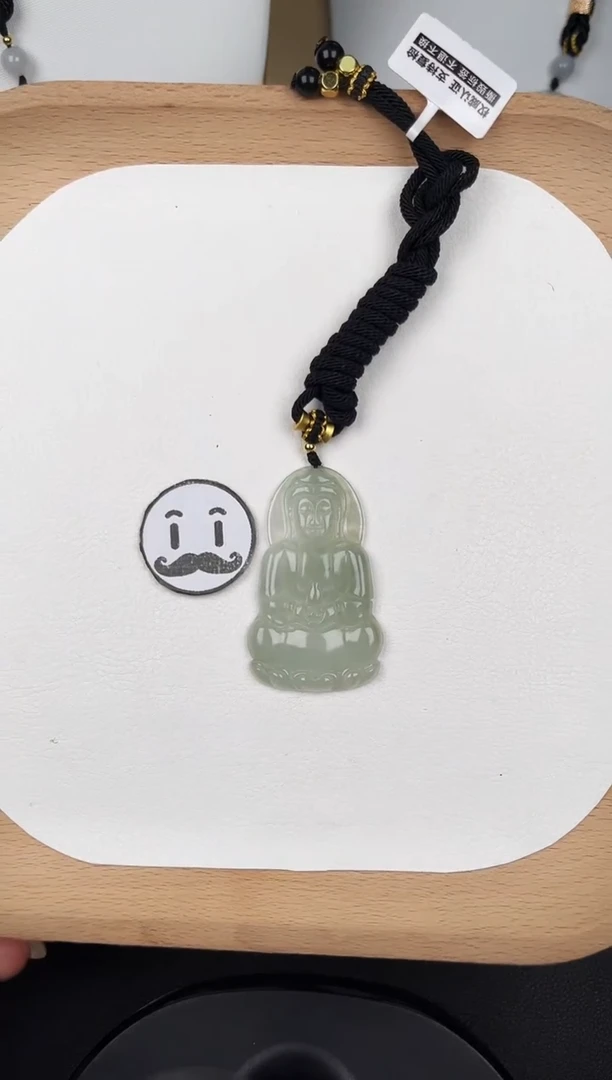 颈饰未镶嵌翡翠Y5A075冰中小观音-31