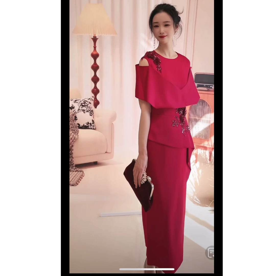 婚宴喜妈妈礼服旗袍定制高端气质优雅修身显瘦时尚款