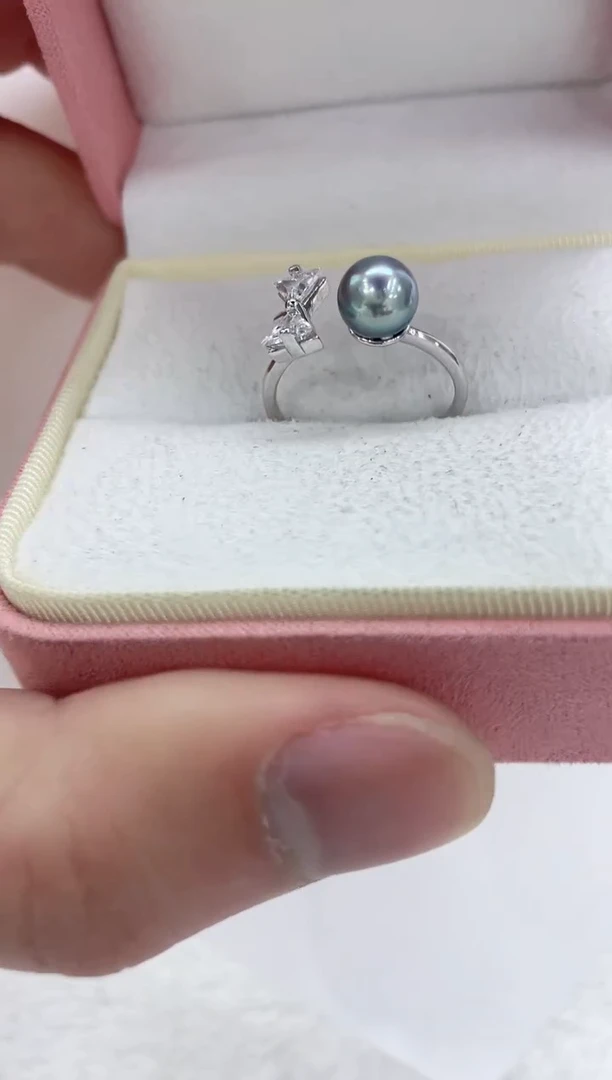 【闪购商品】海水珍珠戒指银S925镶嵌海水珍珠戒指