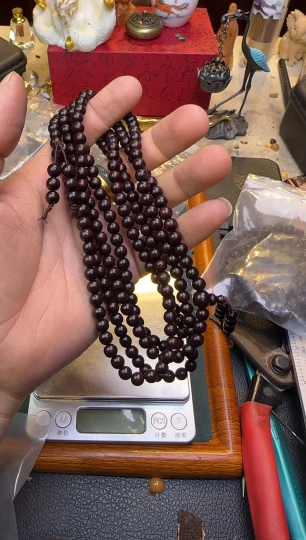 【闪购商品】小叶紫檀手串/手链今生缘多圈6mm爆星