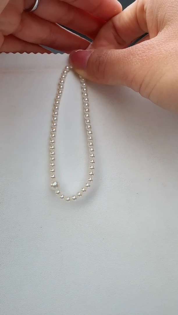 未镶嵌手链淡水珍珠S0096 3-4mm小米手链