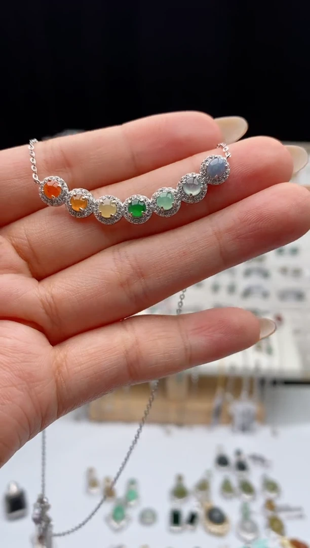 银S925镶嵌戒指翡翠天然A货翡翠