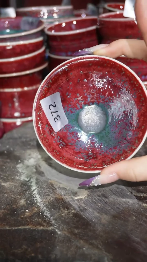 摆件陶精品窑变钧瓷茶器