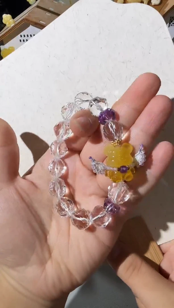 未镶嵌蜜蜡手链蜜蜡小熊手链