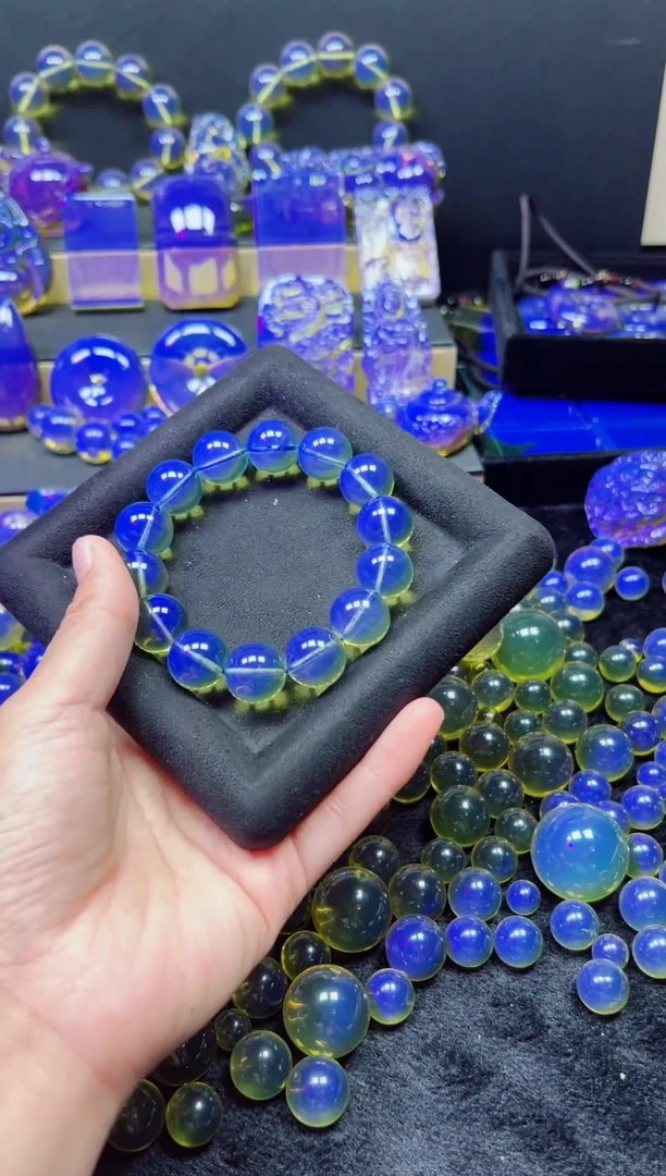 多米尼加净水蓝16m手串