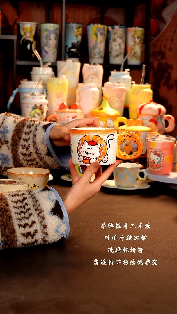 景德镇设计款手工手绘杯杯
