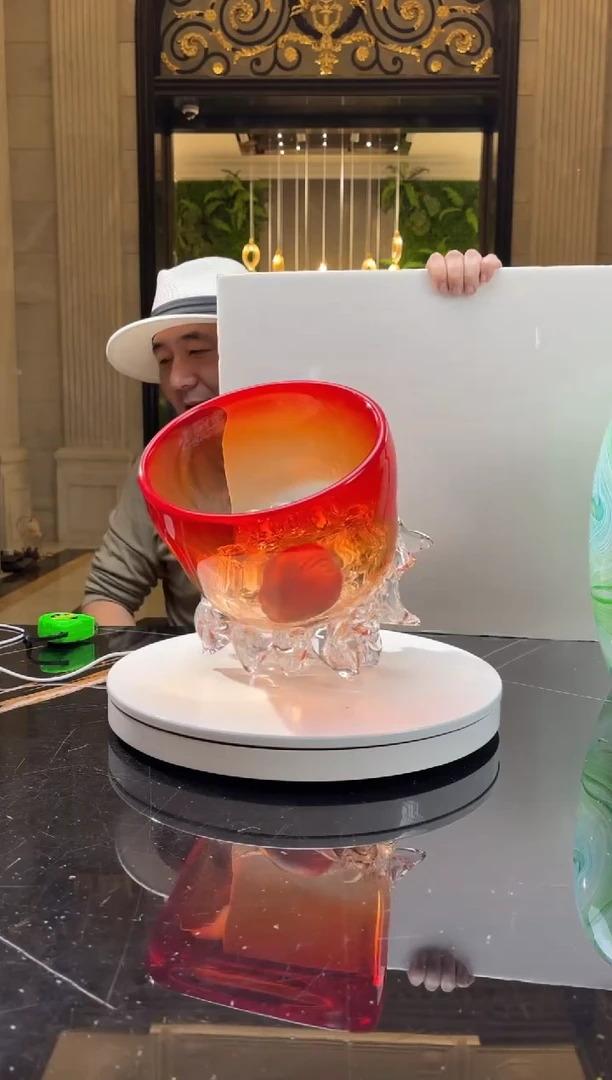 【闪购商品】茶宠AJ02045红色冰酒桶果碗