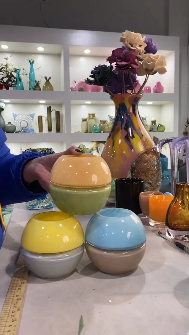 r****宝慕忆家手作琉璃花瓶3对