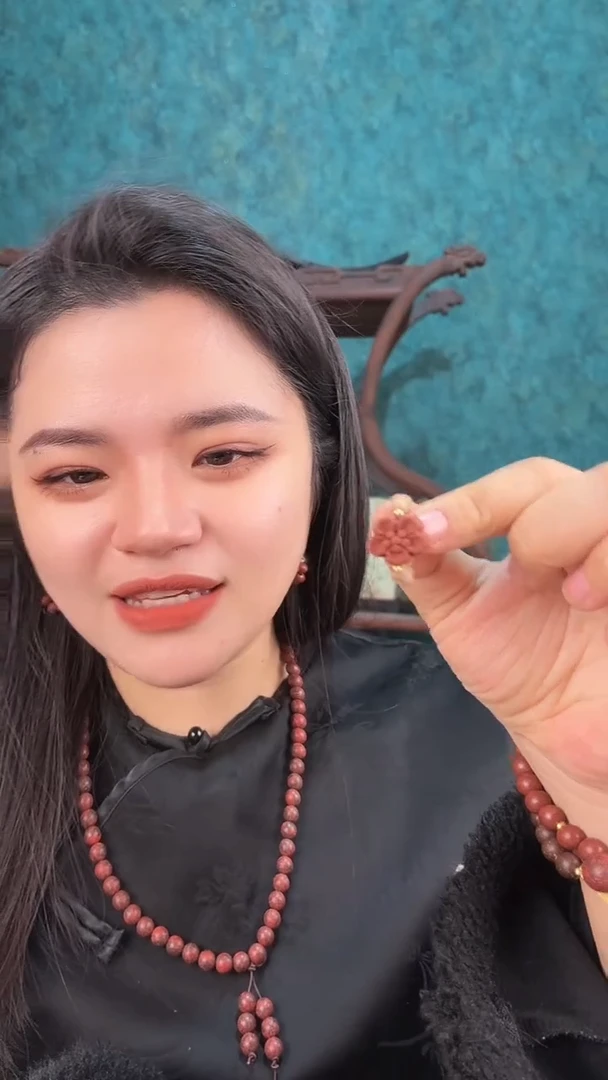 珠串红麝香方大花+老山檀戒指