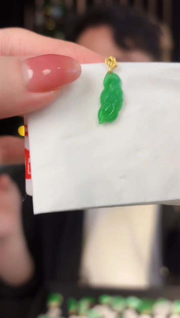 【闪购商品】翡翠颈饰18K金镶嵌缅料A货/支持复检/一件