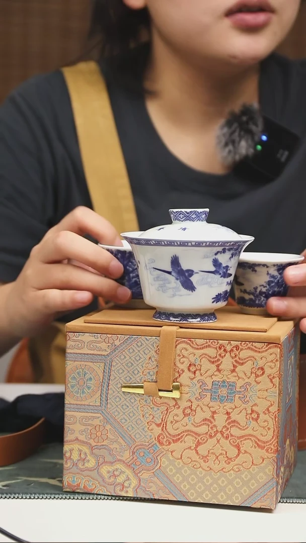 景德镇高温瓷喜上眉梢单人茶具