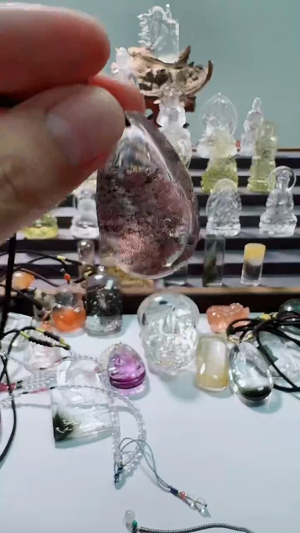 吊坠(不含链)未镶嵌水晶学*粉幽灵吊坠