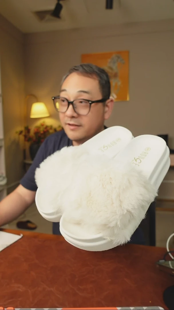 豆豆鞋毛毛拖36码