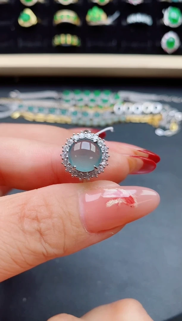 【闪购商品】翡翠戒指银S925镶嵌321321