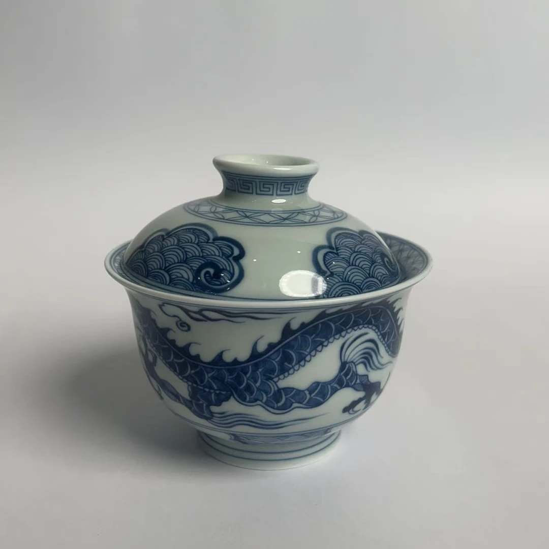 七丞堂祥云龙两才盖碗