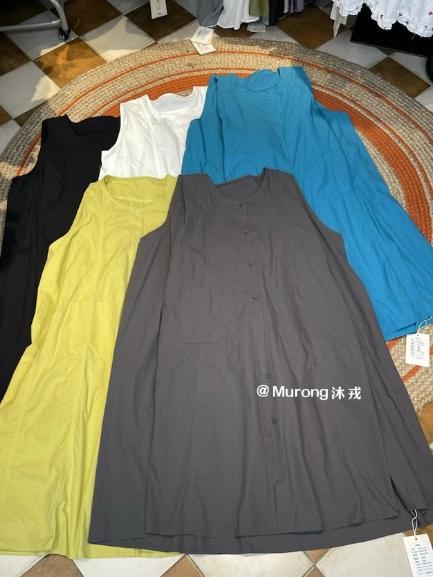 叨叨推荐款 MR#56120#口袋无袖长衬衫  FL