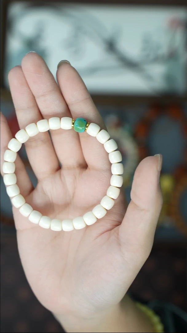 驼骨单圈松石嘎嘎美