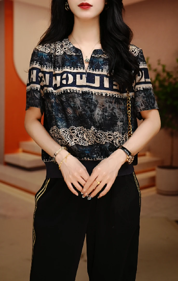 星夜蕾丝-新款2025时尚舒适百搭减龄优雅轻奢气质套装