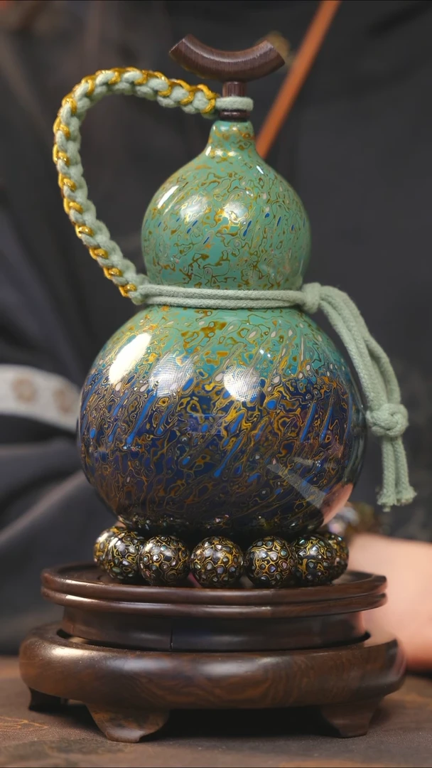 【闪购商品】YR217漆艺酒葫芦不包手串及旋转底座