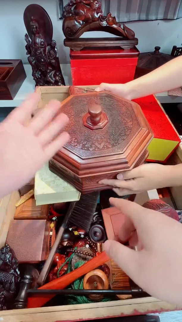 木雕花果盒直播推荐直播推荐