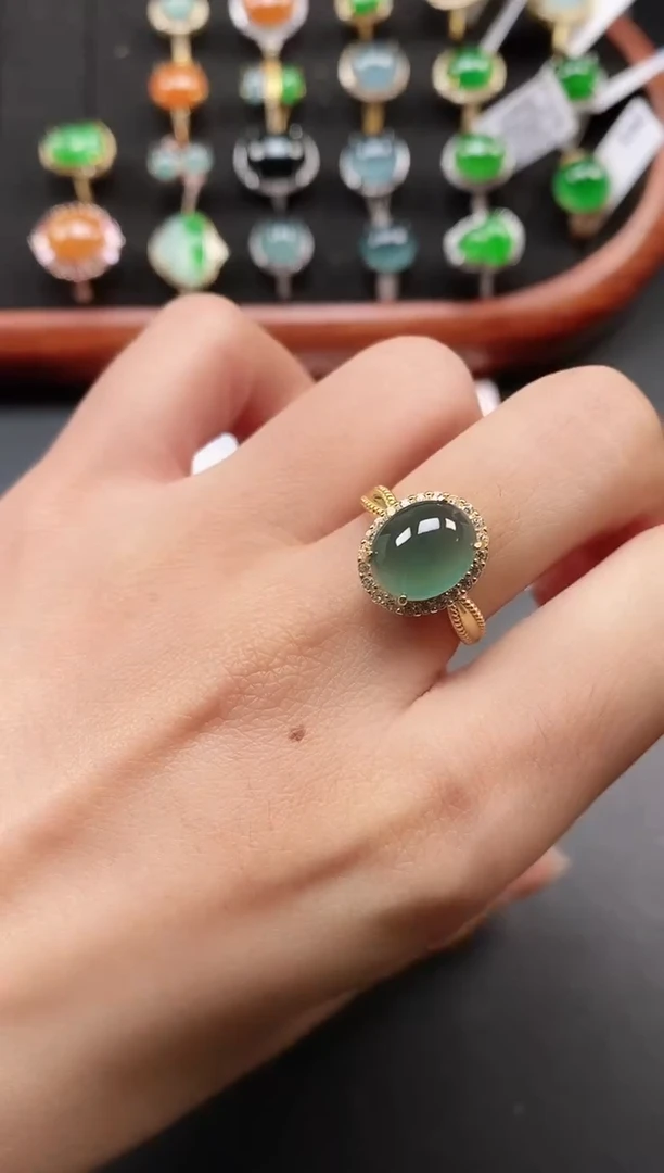 银S925镶嵌戒指翡翠11111