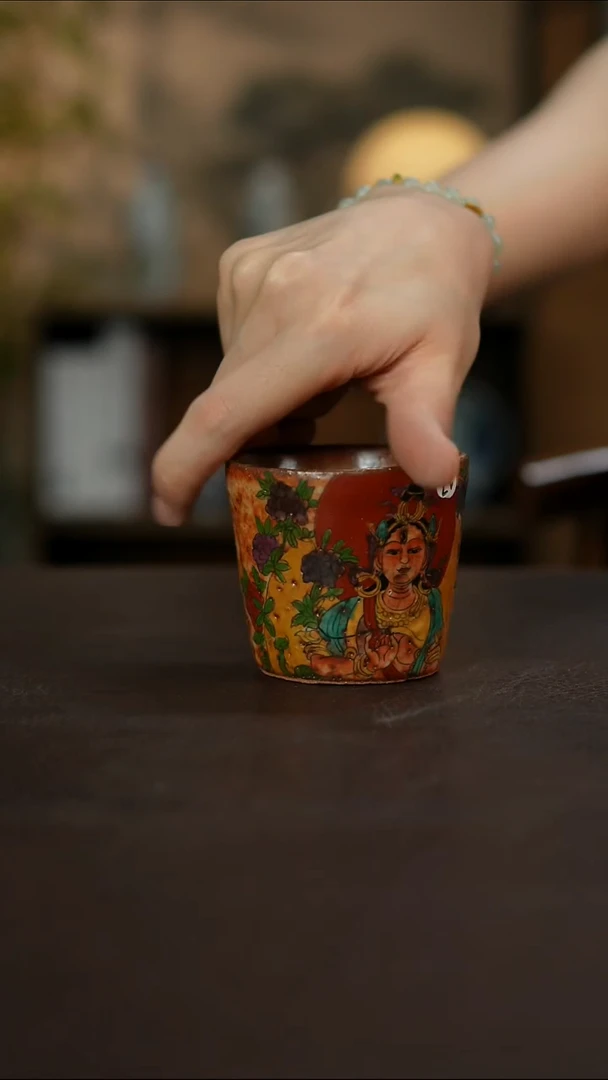 杯景德镇陶瓷杯碗柴烧多人