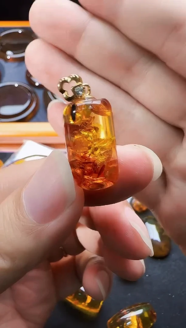 未镶嵌琥珀（花珀）裸石@多样性发其一