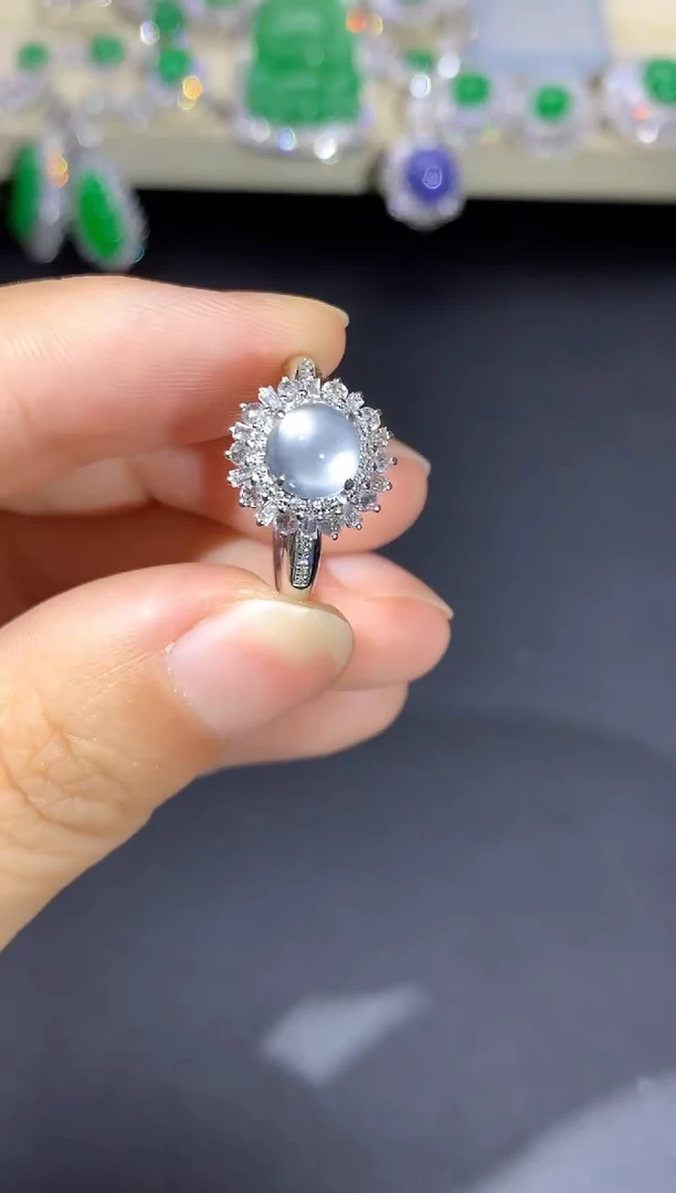 18K金镶嵌戒指翡翠175-中国好珍宝