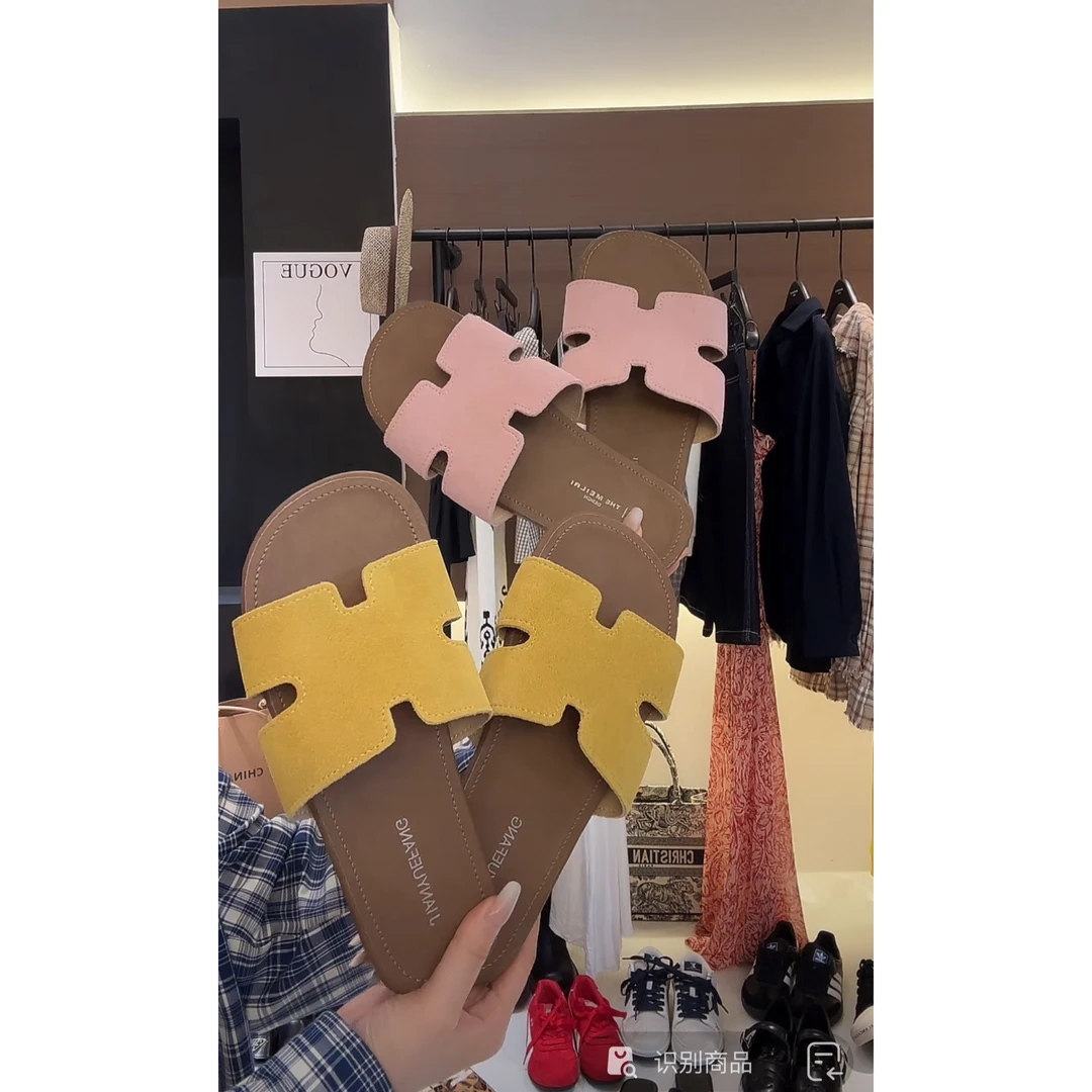 【大H拖鞋 】 夏季新款舒适平底拖鞋★